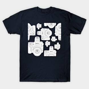 Camera Grey Pattern T-Shirt